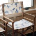 rustic rooster prints in china blue tones